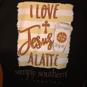 “I Like Jesus A Latte” long sleeve T-shirt XL